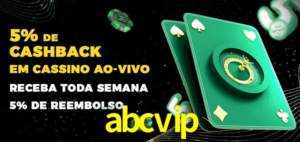 Promoções do cassino ao Vivo abcvip